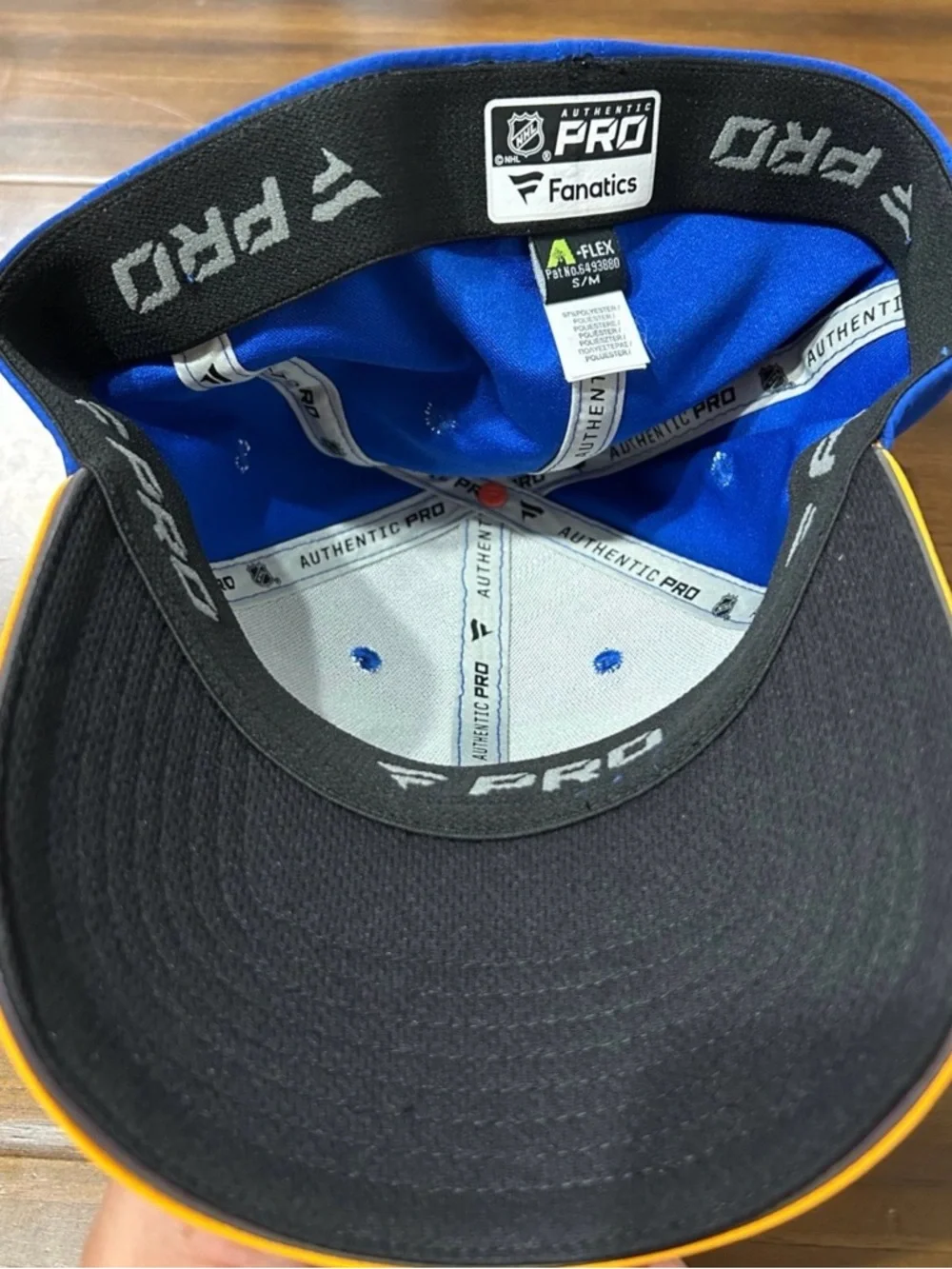 Fanatics Buffalo Sabres Royal Blue and Gold NHL Authentic Pro Hat - Picture 8 of 12